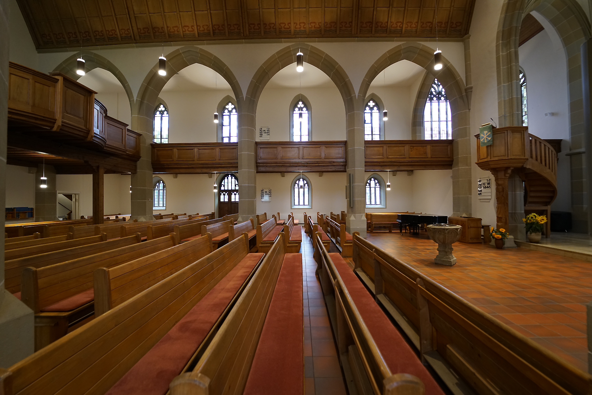 Martinskirche Möhringen - Sanierung der Beleuchtung in der Martinskirche in Stuttgart-Möhringen