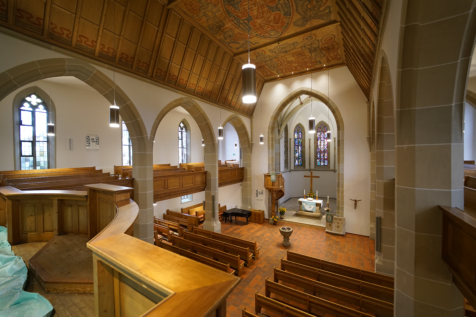 Martinskirche Möhringen - Sanierung der Beleuchtung in der Martinskirche in Stuttgart-Möhringen