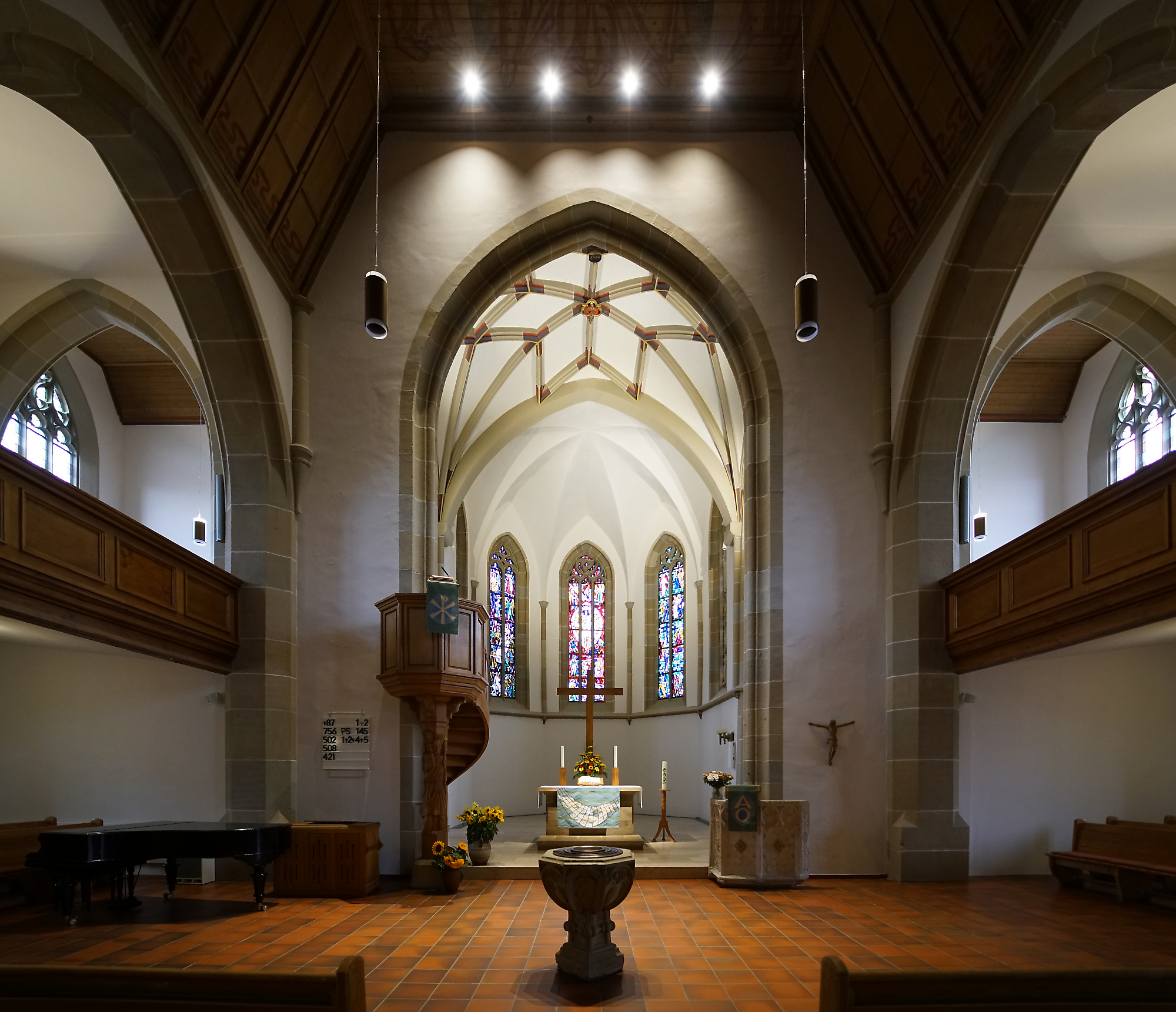 Martinskirche Möhringen - Sanierung der Beleuchtung in der Martinskirche in Stuttgart-Möhringen